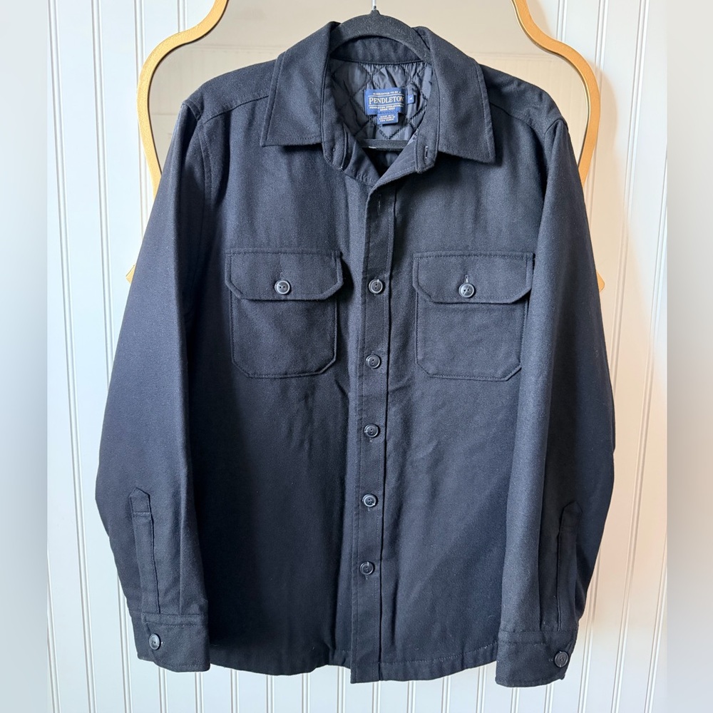 Pendleton Men’s Black Wool Button-Up Jacket